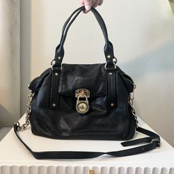 Michael Kors Slouchy Satchel Leather Bag Purse Woman’s Black Retail Price 358$