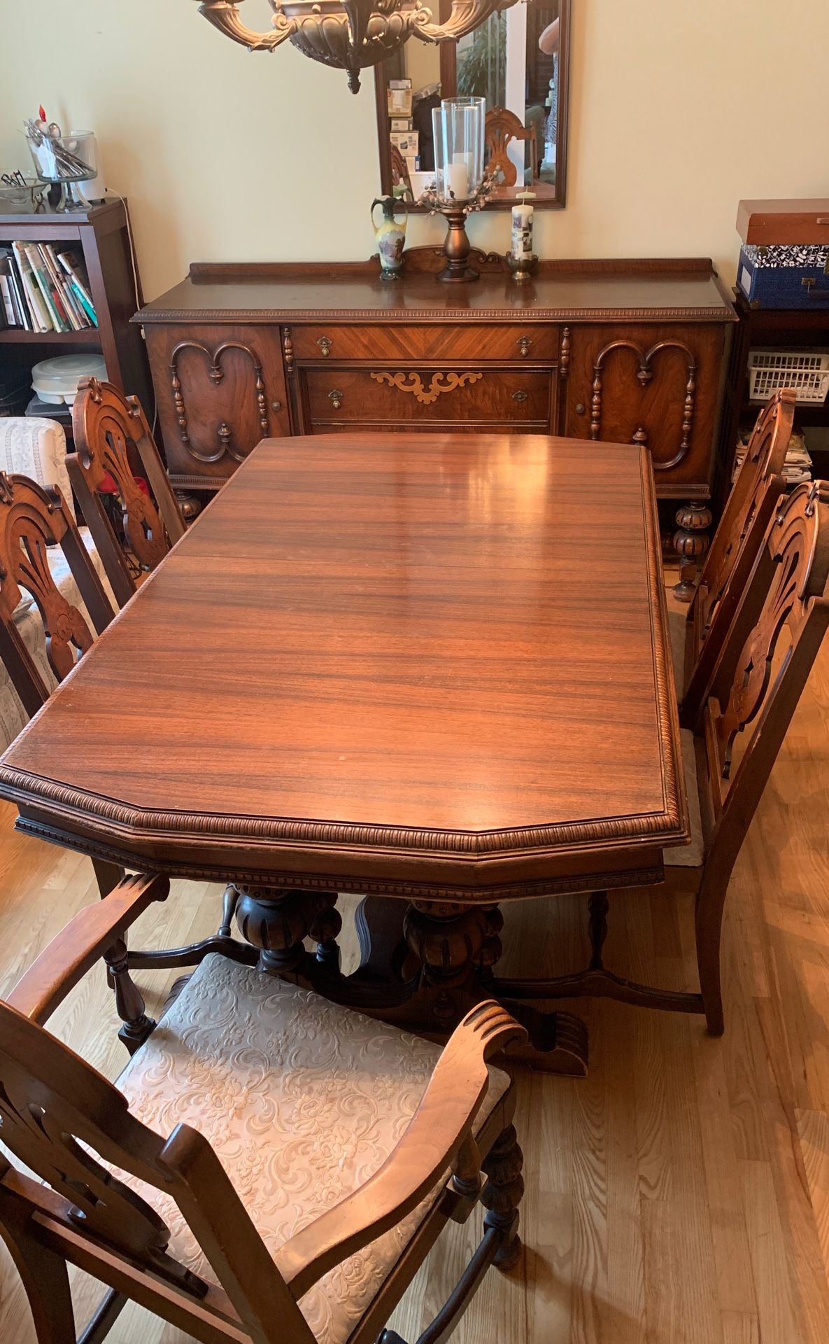 1920's jacobean dining room set sale