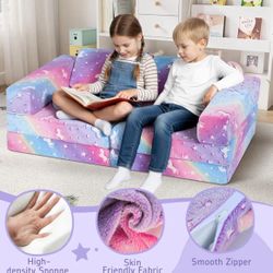 Amazing Soft glow-in-the-dark Rainbow Kids Modular Couch