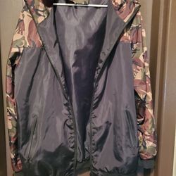 Camouflage windbreaker jacket