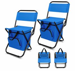 2 Pcs Chair with Cooler Bag