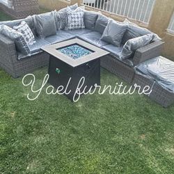 Brand New Patio Outdoor Furniture Set With Fire Pit 