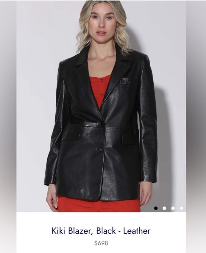 Walter Baker Kiki Black Leather Blazer