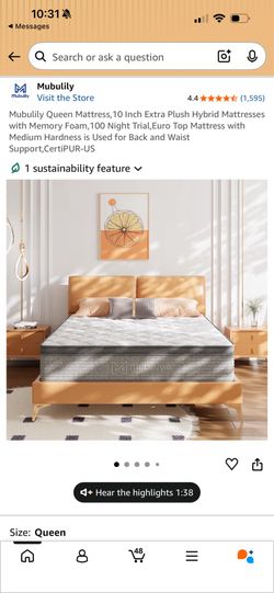 Bed frame and Matress