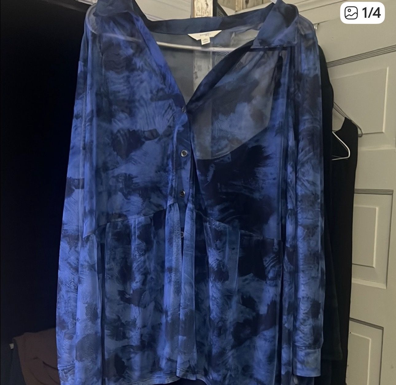 Blue Sheer Women’s Blouse