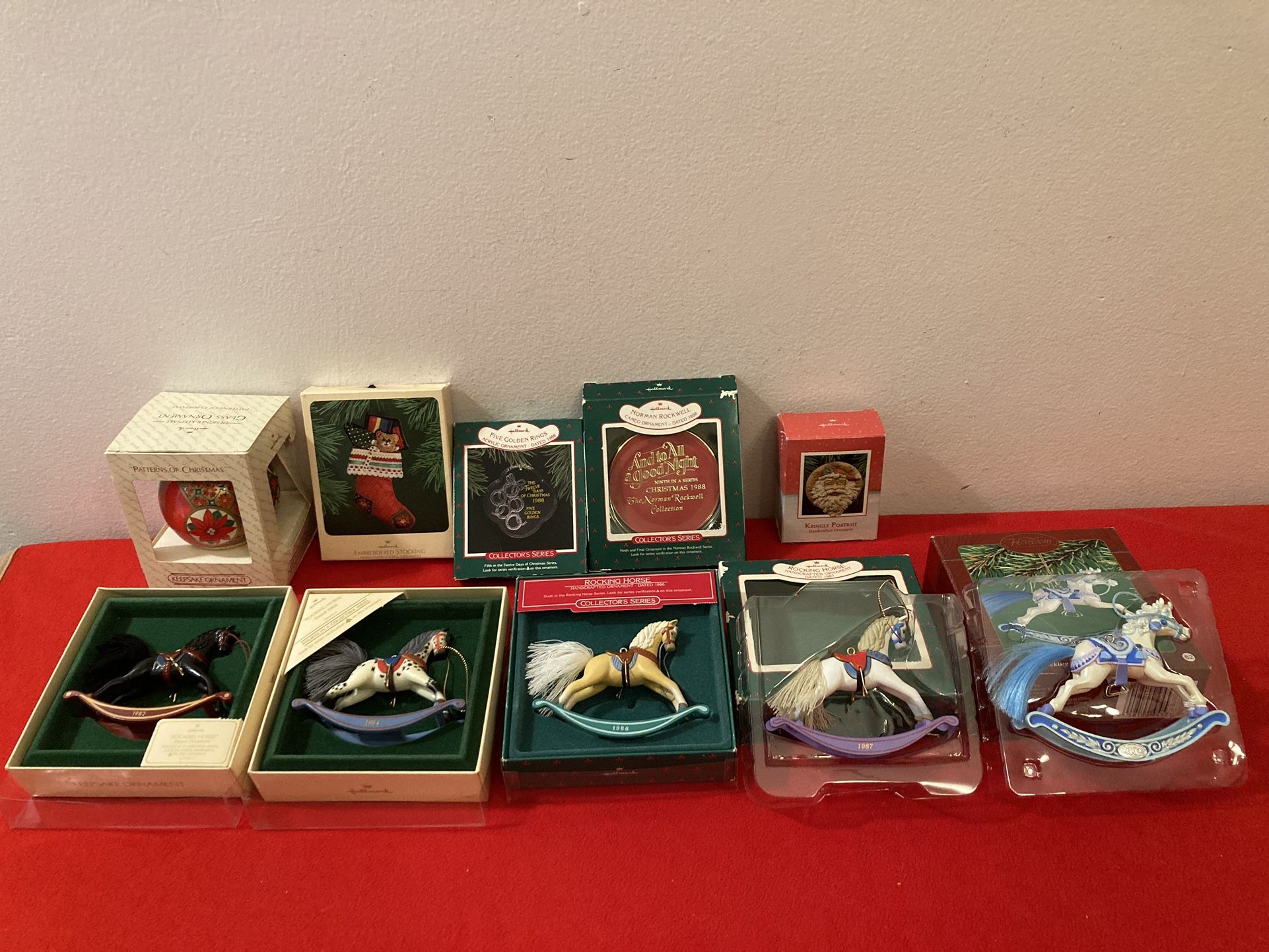 *$10 EACH* Vintage Hallmark Collectible, Christmas Ornaments 🔻SEE BELOW🔻 Rocking Horse
