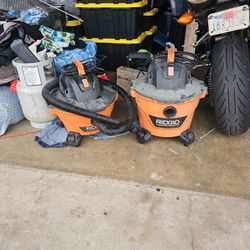 2 Rigid Shop Vacs