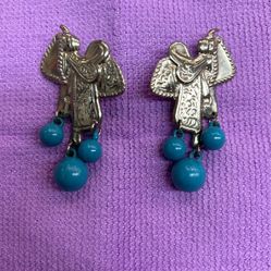 Vintage western Saddle Earrings