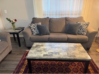 12 piece couch/ pillows/ tables set