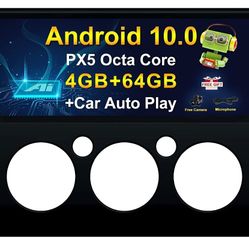 12.3" Android 10 Car Stereo for Toyota FJ Cruiser 2006-2021 Car Multimedia Player+Mirror Link(Android/iOS) 4G+64GBBuletooth Radio GPS Navigation Wirel