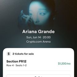 Ariana Grande Los Angeles Concert Tickets (Eternal Sunshine Tour)