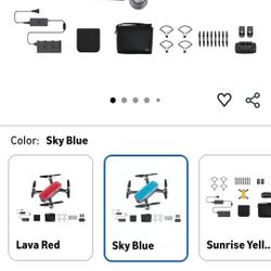  DJI Spark Fly More Combo in the Sky Blue color. 
