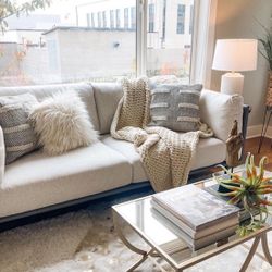 White Beige Couch / Sofa 