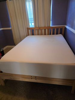 Queen Bed Frame & Mattress