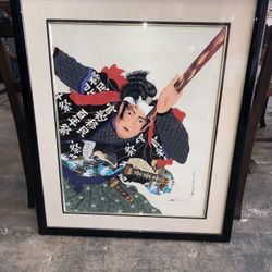 Otsuka Hishashi Style Japanese Samarai Warrior Litho Signed/Numbered