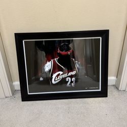 Lebron James Wood Frame Poster