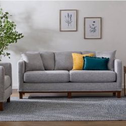 New 85 inch Soft Gray sofa