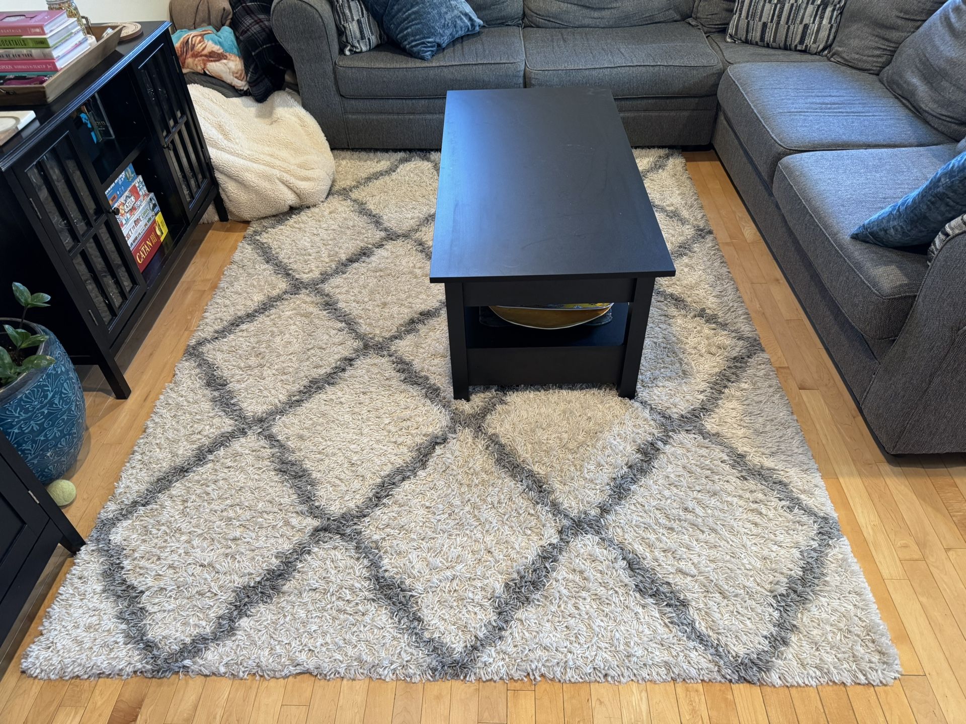 White And Gray Rug