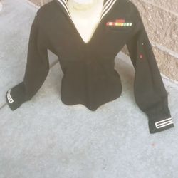 Authentic Vietnam Era US Navy Sailors Top "SS Black"