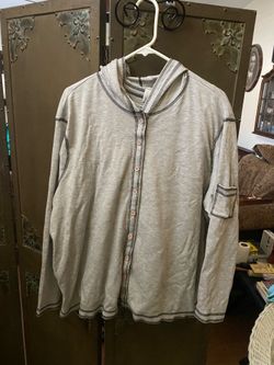 Gray Button-Up Hoodie