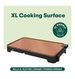 Bella XL Electric Ceramic Titanium Griddle