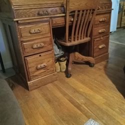 Antique Roll Out Desk