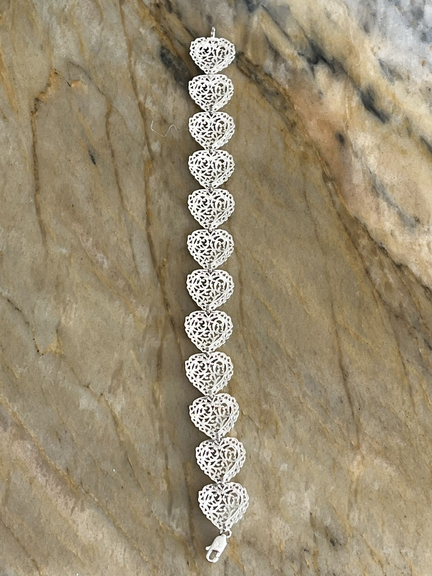 Silver Heart Bracelet 925 Silver
