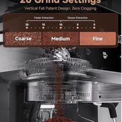Amzchef 20 Bar Express a machine with grinder