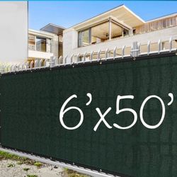 6 X 50 Privacy Wind Fence Screen Green