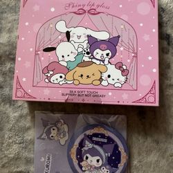 Sanrio M’lundo Shiny Lip Gloss And Kuromi Pocket Mirror