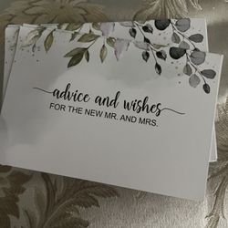 Wedding Advice & Wishes Cards for Mr & Mrs