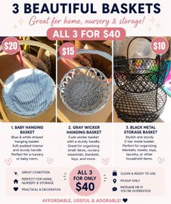 Set of 3 Storage Baskets