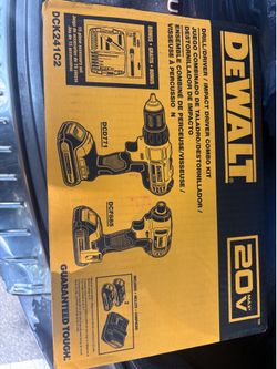 DeWalt 20V Max Cordless Brushed 2 Tool Compact Drill and Impact Driver Kit