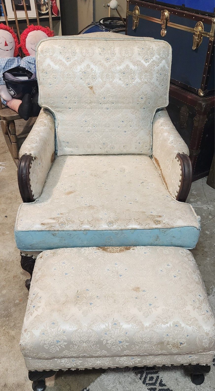 Antique Chair and Stool