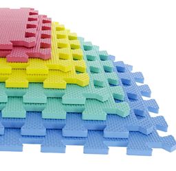 EVA Foam Interlocking Floor Mats – Non-Slip Gym / Kids Play Mat (12.5” Tiles)
