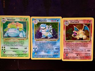 1999 Pokémon Base Set Holo Trio — Charizard • Blastoise • Venusaur