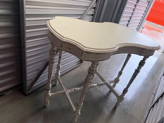 Small white vanity table