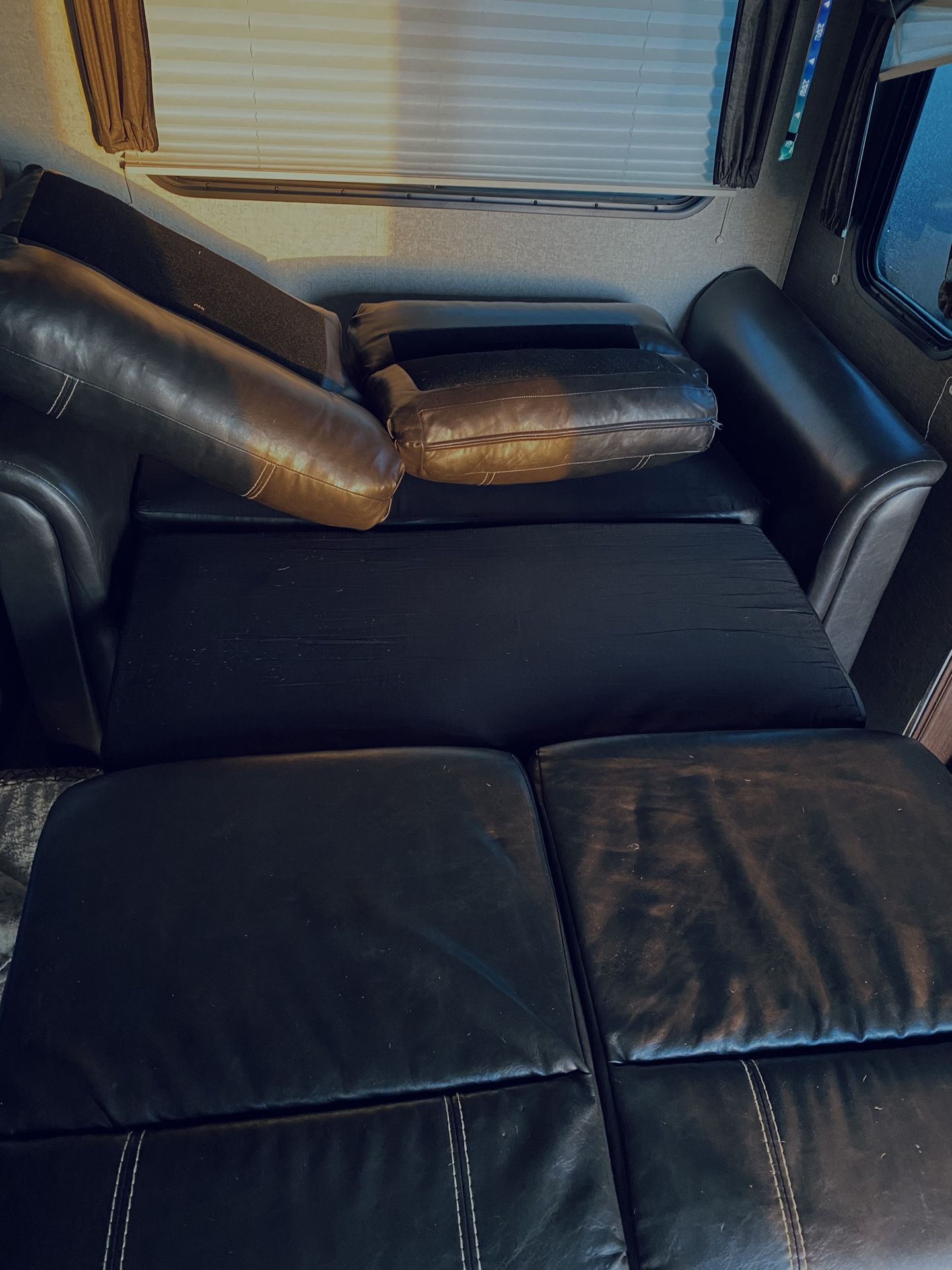 Brown Leather Sofa