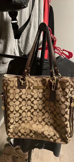 Coach signature canvas tote bag