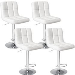 New- white swivel adjustable bar stools (45$ each, 10 available)