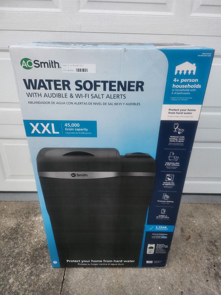 A.O. Smith 45,000-Grain Water Softener System -BRAND NEW