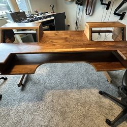 Handmade Walnut Music Production Desk 