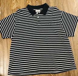 Southpole Y2K Black/White Polo Button Striped Shirt Mens Size Medium
