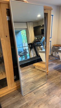 IKEA large silver frame mirror