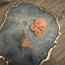 Vintage Coral Pendants 
