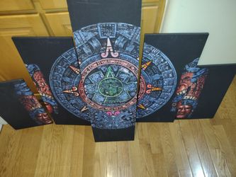 Aztec calendar wall deco piece