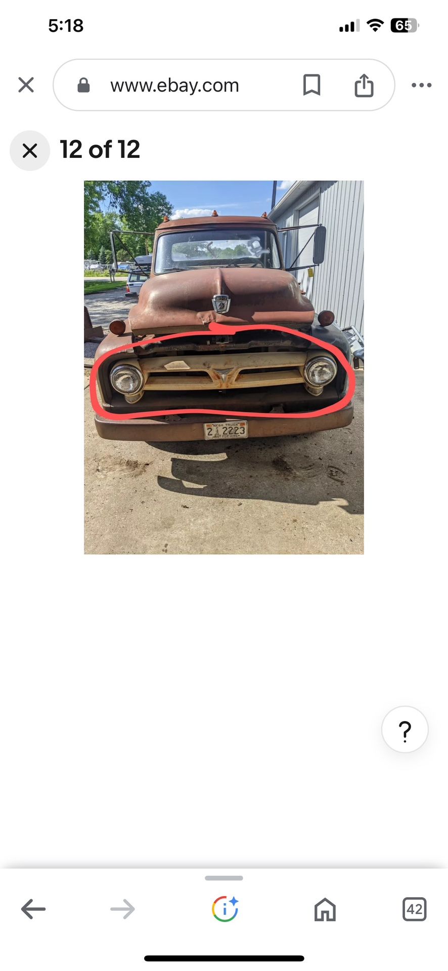 1953 Ford F100 Entire Front Grill Upper And Lower