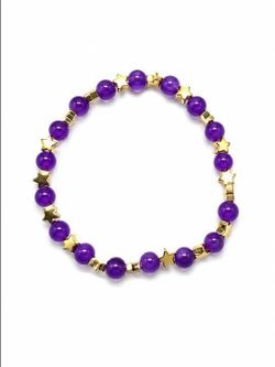 Purple and gold bracelet