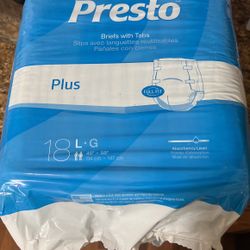 Elderly Diapers. Presto Briefs With Tabs