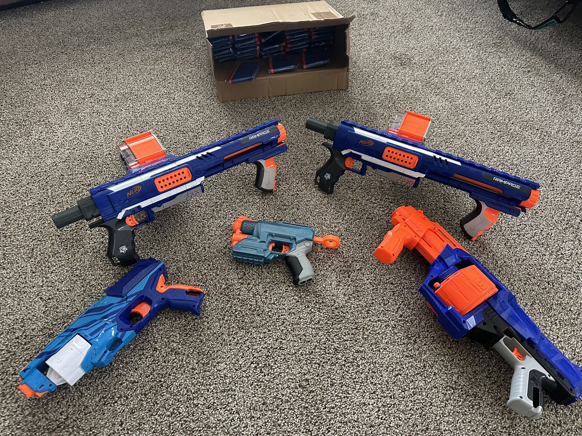 Nerf Guns And Over 400 Bullets!!